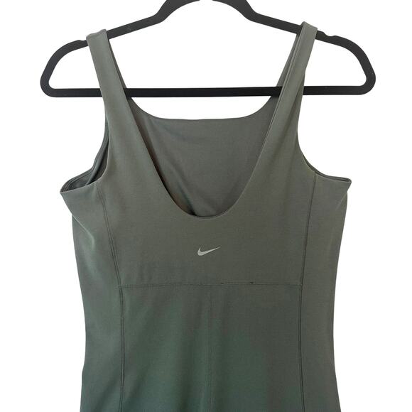 Nike Zenvy Short Bodysuit Vintage Green Romper L Dri-FIT Yoga‎ Biker Shorts - Picture 6 of 13